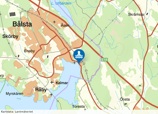 Kalmarsandbadet på kartan