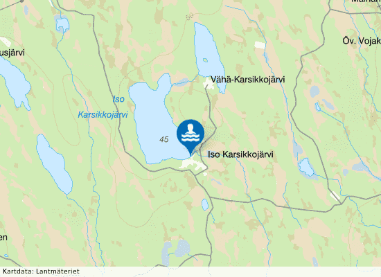 Karsikkojärvi på kartan