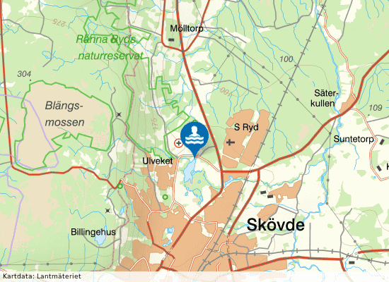 Karstorpssjön, Barnbadet på kartan