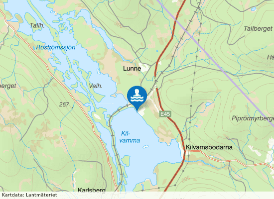 Kilvamma strandbad på kartan