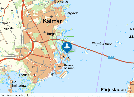 Kindbergsudde på kartan