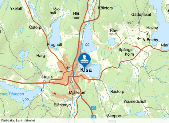Kisasjön på kartan