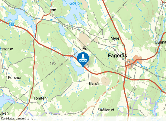 Klacksjön på kartan