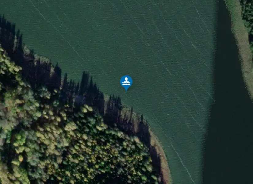 Kyrkebysjön, Buda från satellit