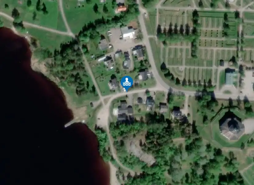 Käringbergets bad, Själevad från satellit