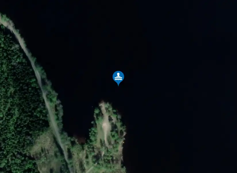 Lersjön, Södra Viken från satellit