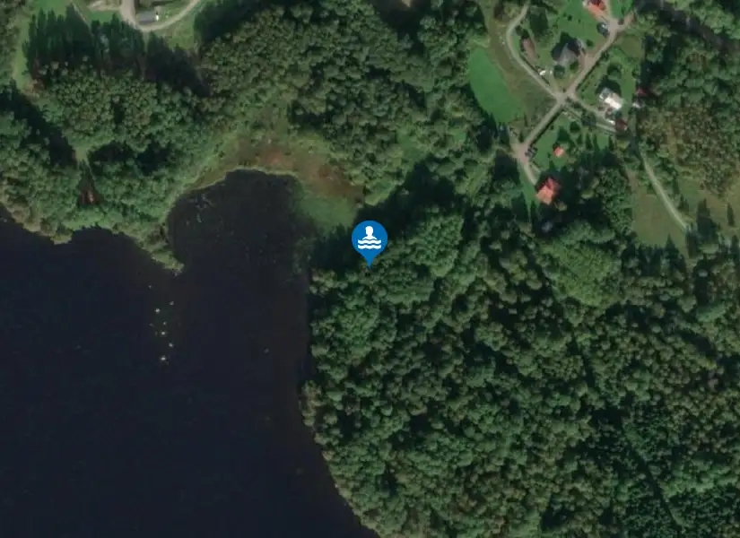 Barken, Vads badplats från satellit