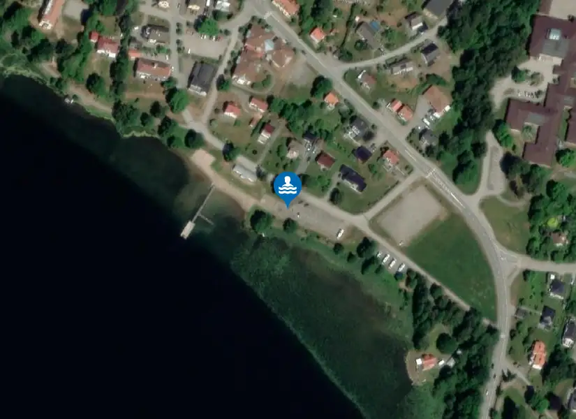 Lilla Le:s badplats från satellit