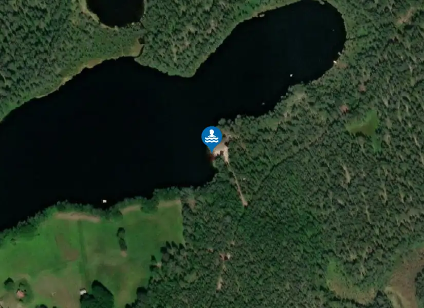 Lokatjärn Loka från satellit