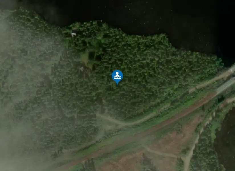 Bastaträsket, Storsund från satellit