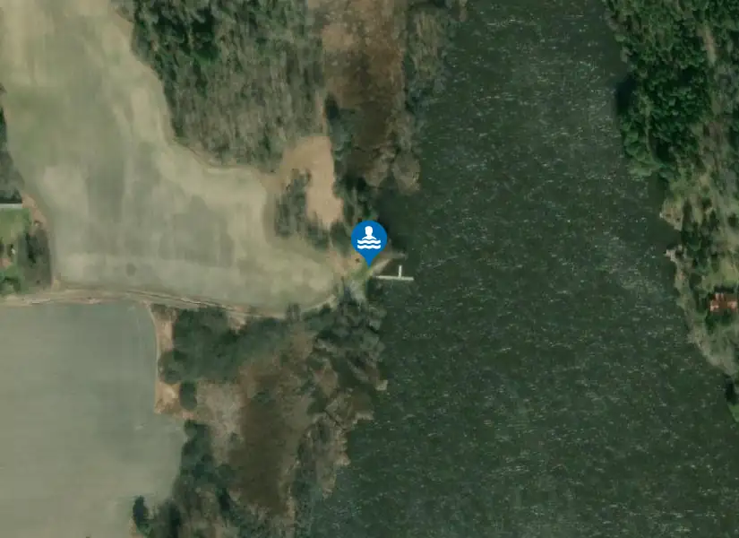 Lännasjön, Merlännabadet från satellit