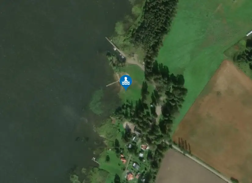 Melldala, Långenbadet från satellit