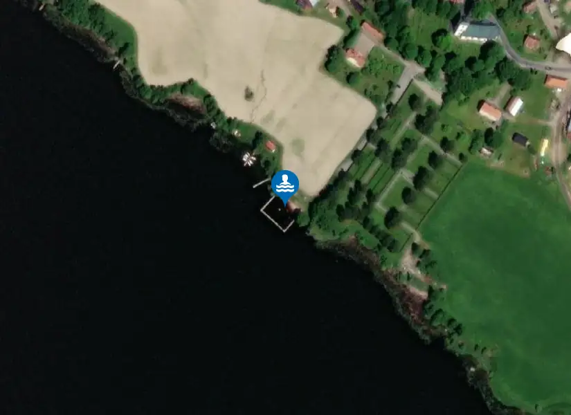 Mellösabadet från satellit