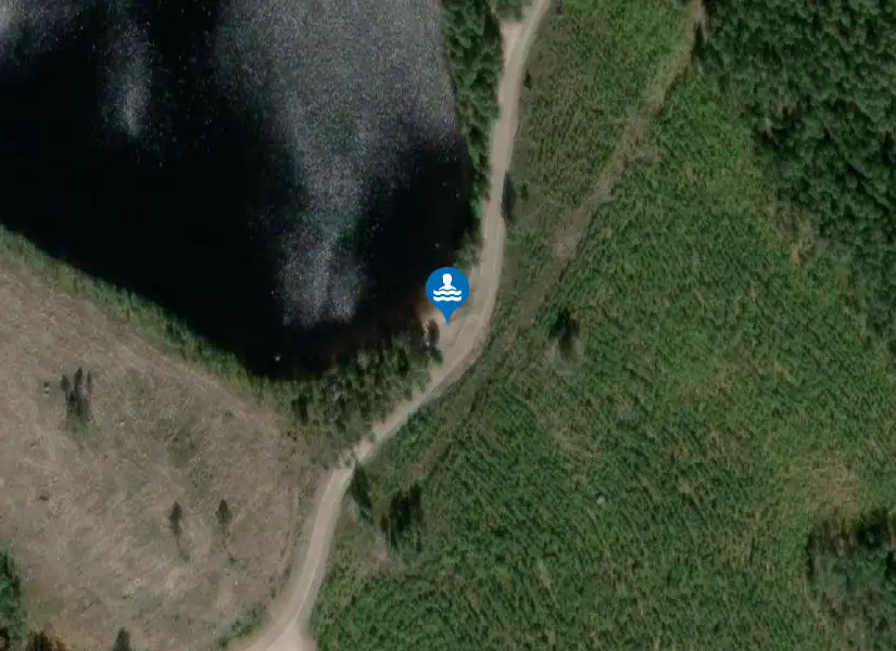 Mesjöns badplats, Hädanberg från satellit