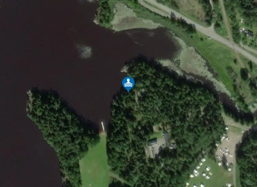 Mårn, Mårängsbadet från satellit