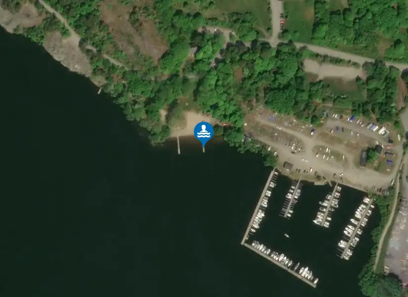 Mälaren, Lövstabadet från satellit