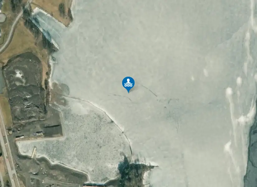 Möckeln Strandvallen från satellit