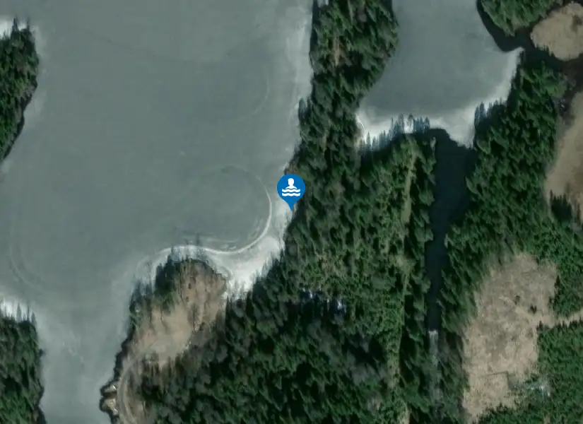 Nedre Lersjön från satellit