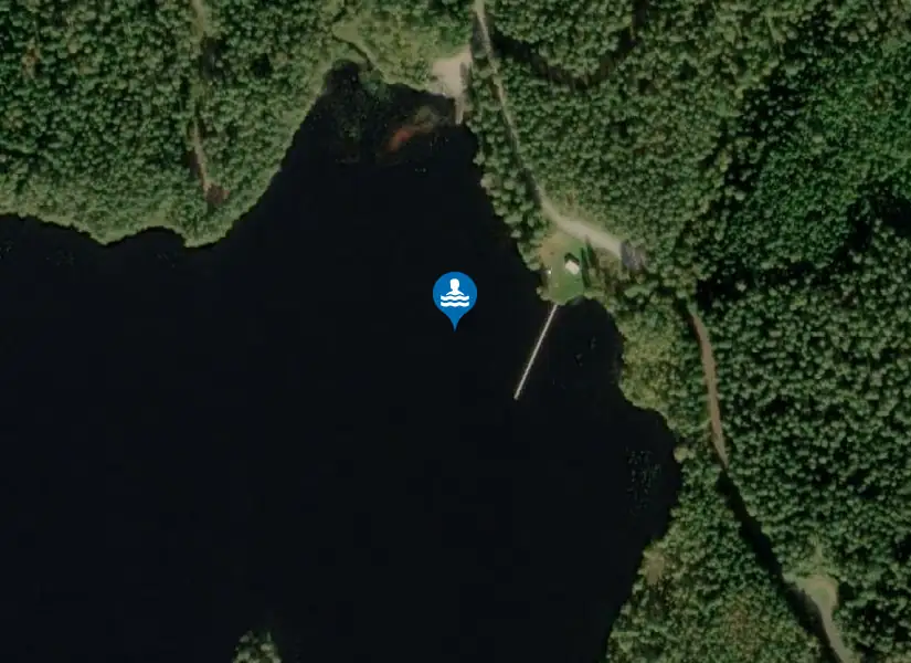 Norra Vallsjön från satellit