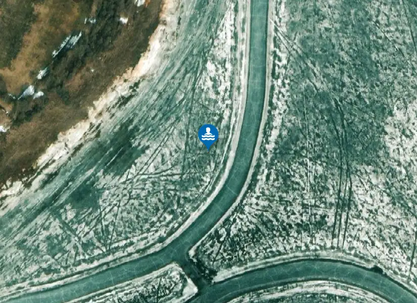 Norrstrandsbadet från satellit