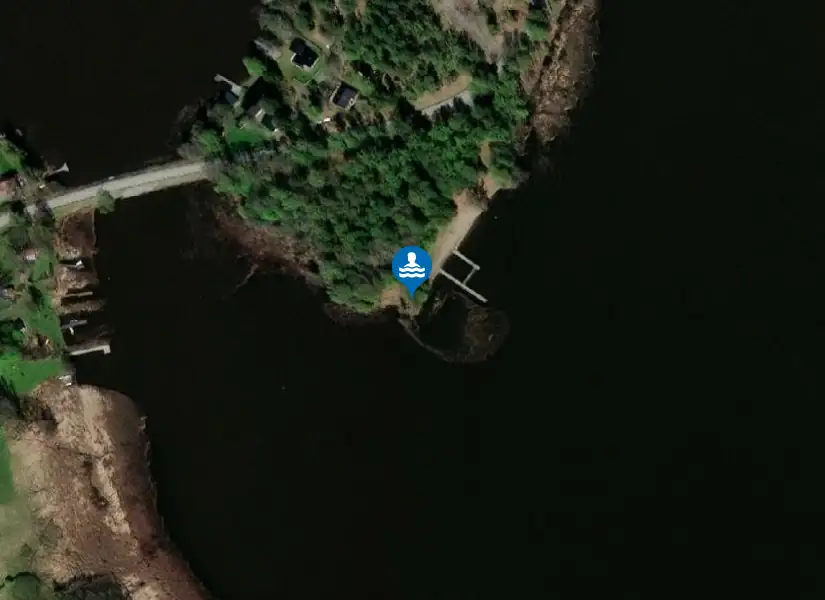 Oknöbadet från satellit