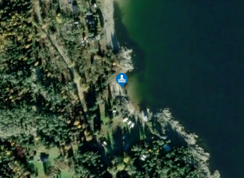 Oxviken från satellit