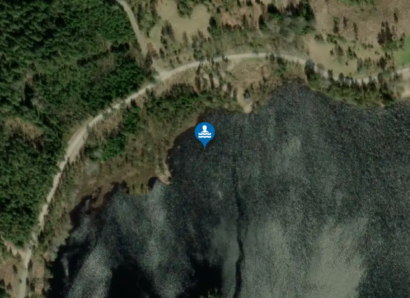 Paddingetorpasjön, Bäckaby från satellit