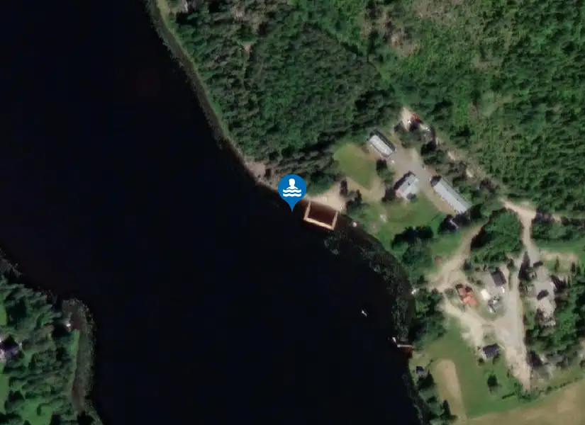 Pengsjöns badplats från satellit