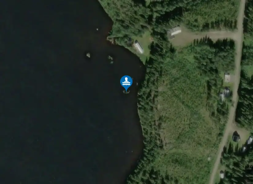 Rajastrands badplats från satellit