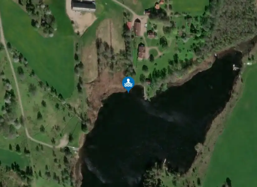 Raklången, Näs från satellit