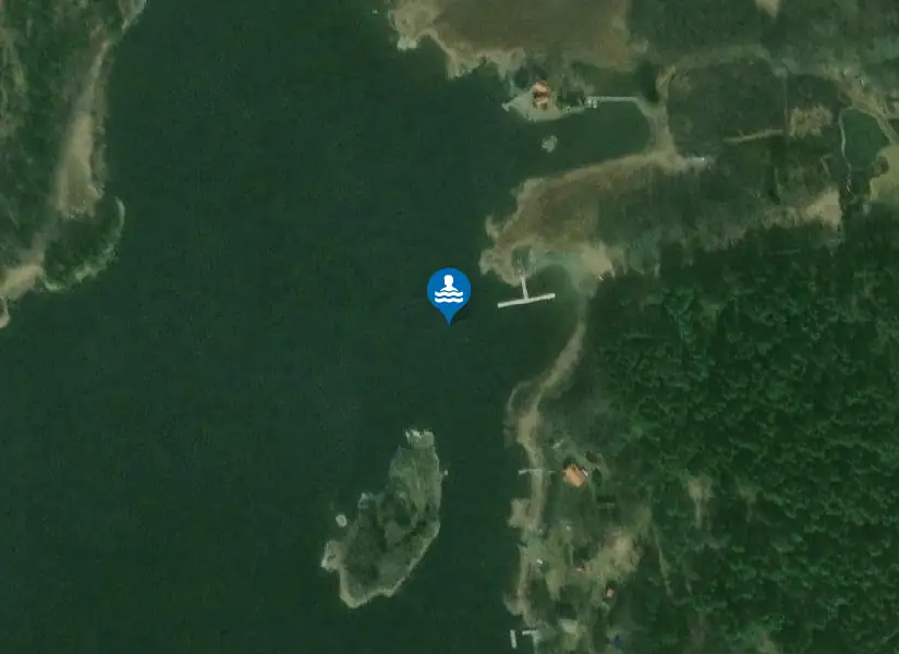 Rådmansö, Åkeröbadet från satellit