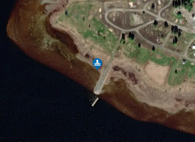 Sandön, Borgarudden från satellit