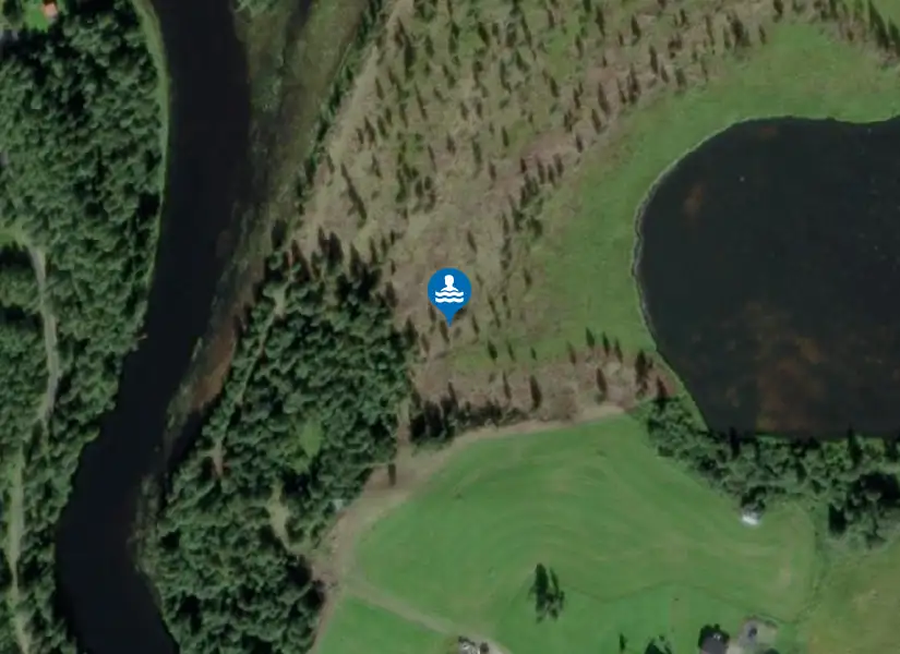 Sannan badplats Ytterocke från satellit