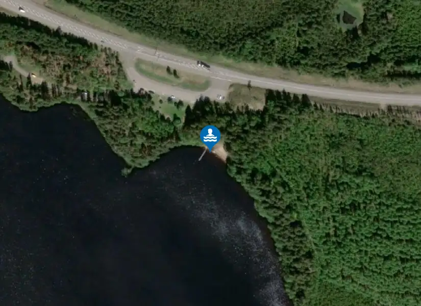 Boasjöns badplats från satellit