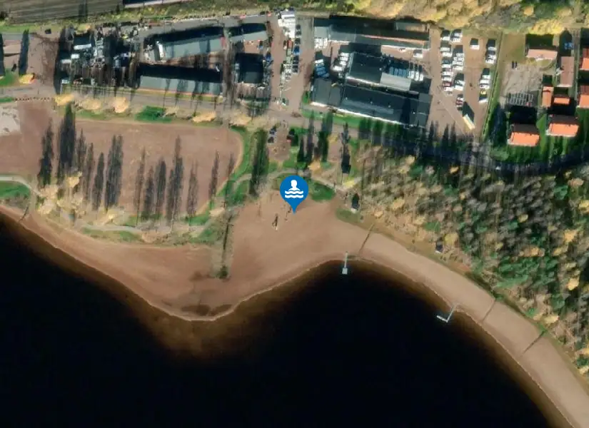 Siljan, Saxviken, Tingsnäsbadet från satellit