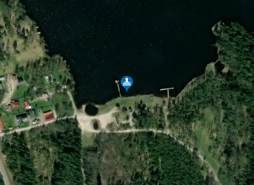 Sinksjöbadet från satellit