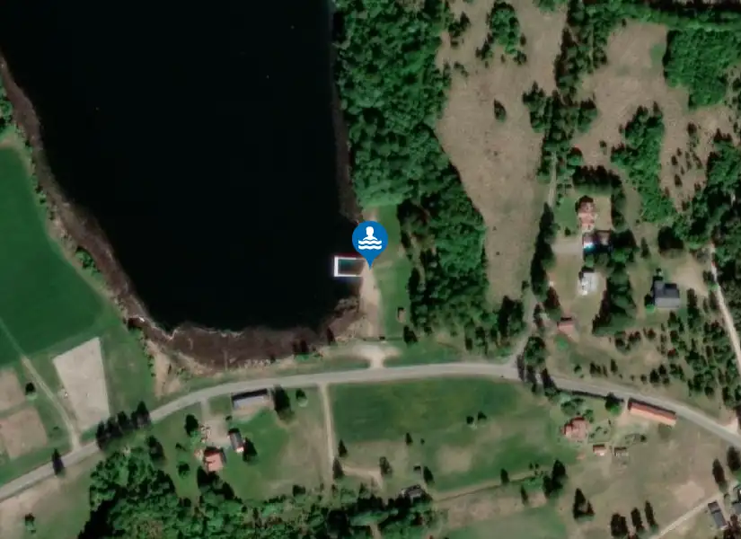 Sirsjön, Röbjörkeby från satellit