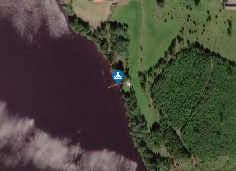 Sjunnarydssjön Ormaryds badpl. från satellit