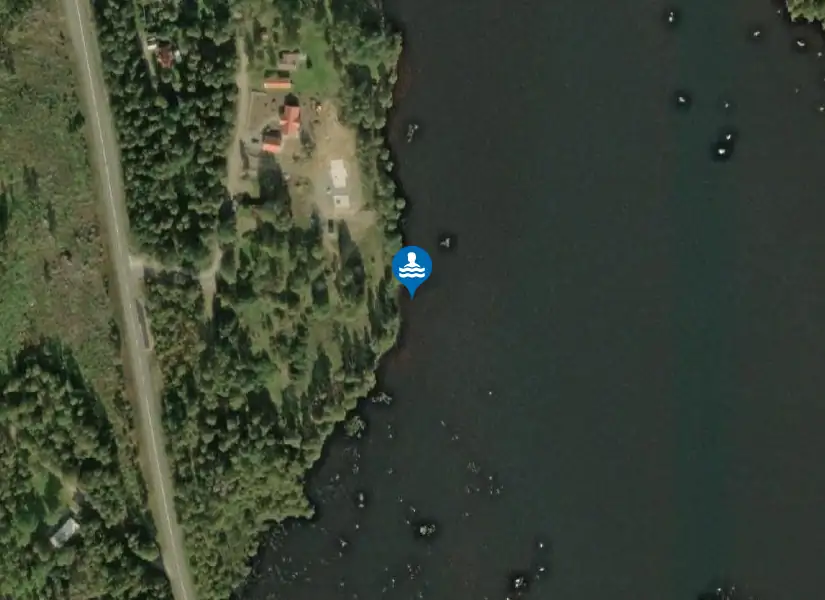 Sjöatorps badplats från satellit