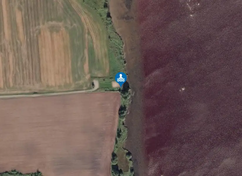 Sjöby badplats från satellit