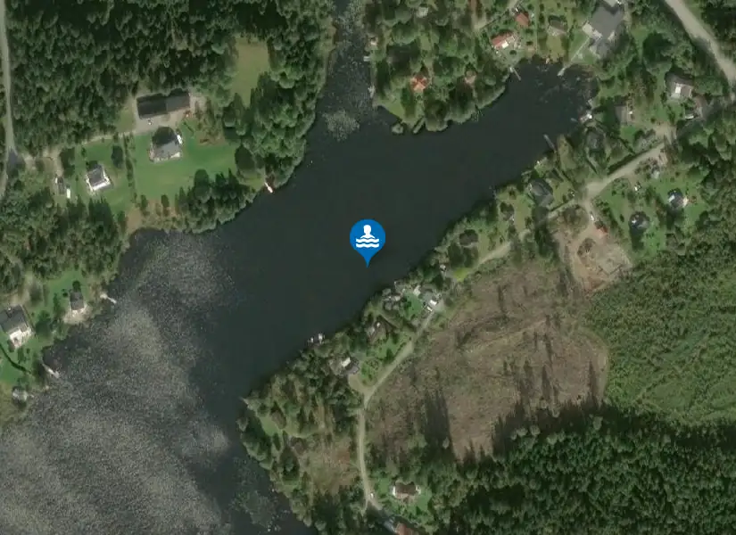 Skansasjöns badplats, Målsryd från satellit