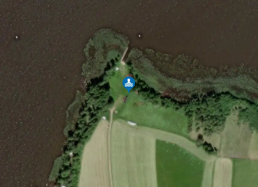 Skedvisjön, Tuna Udde från satellit