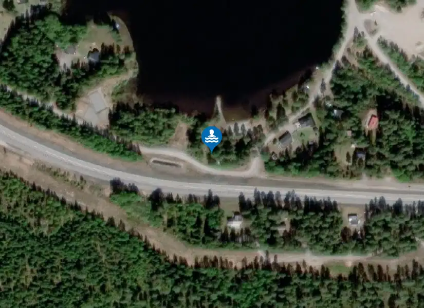 Snippersjöns bad, Gerdal från satellit