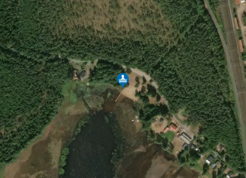 Storesjön, Grimstorps badpl. från satellit