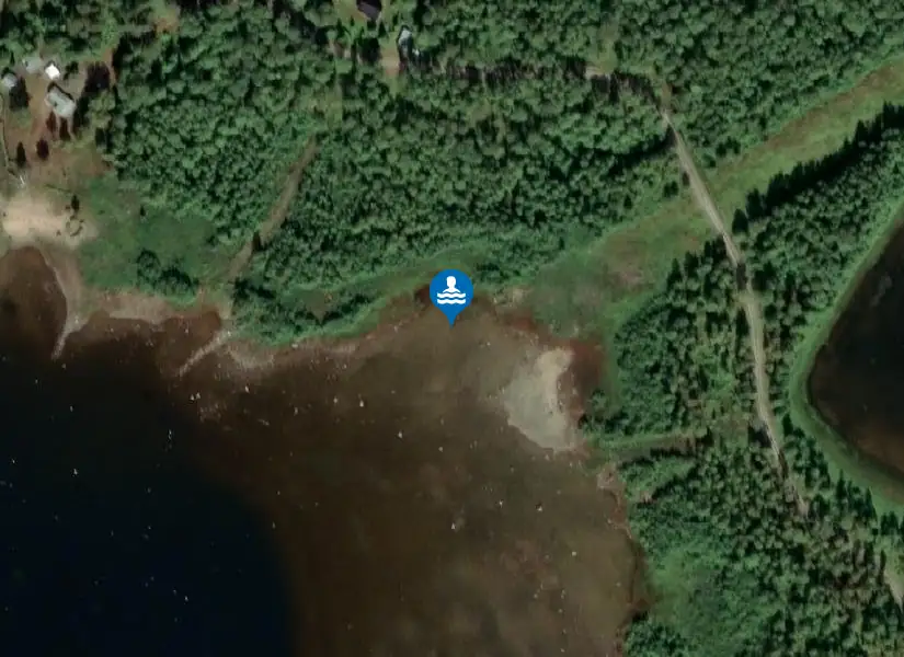 Storöns badplats från satellit