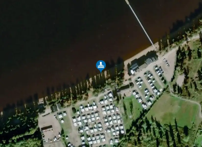 Strandbaden I från satellit