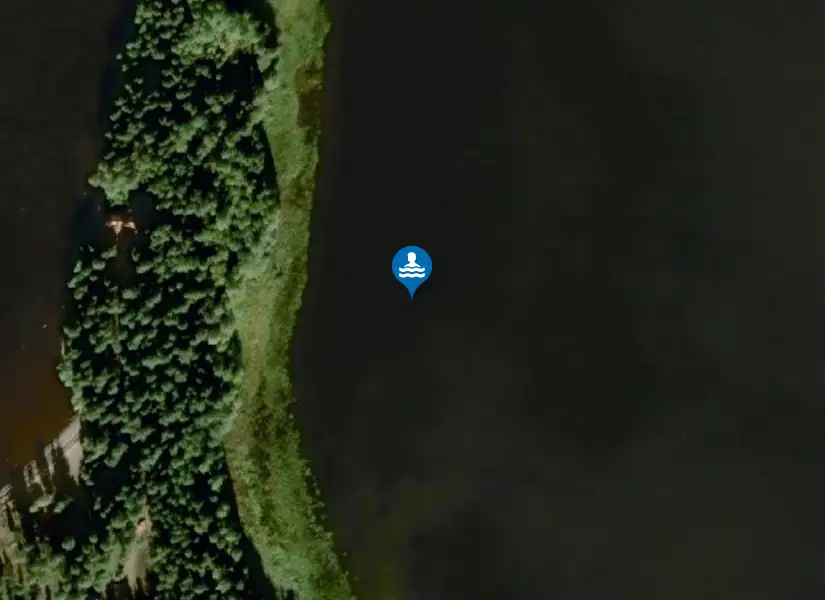 Strandbaden II simskola från satellit