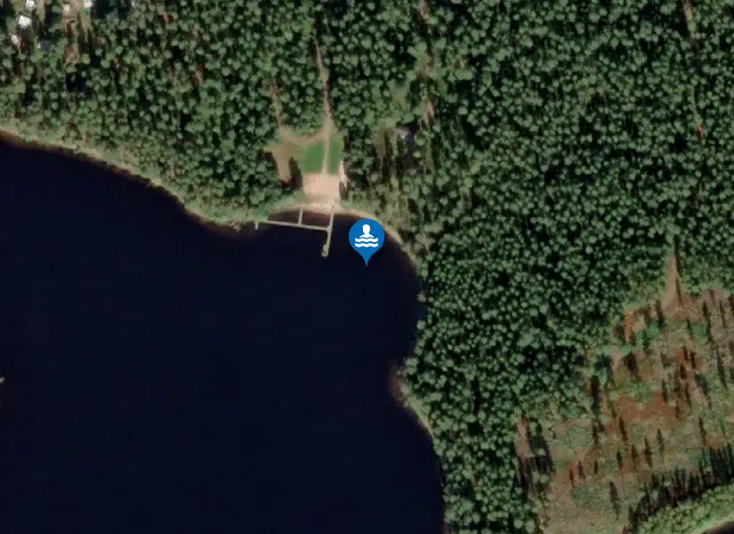 Stråken, Campingen från satellit