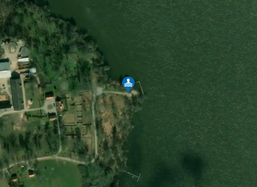 Strängnäsfjärden, Kungsbergsbadet från satellit
