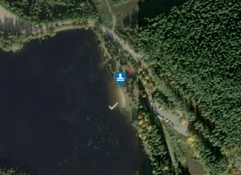 Stångtjärn, Falun från satellit